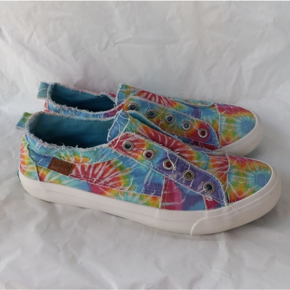Blowfish Malibu Play Distress Frayed Raw Edge Canvas Slip-On Sneakers